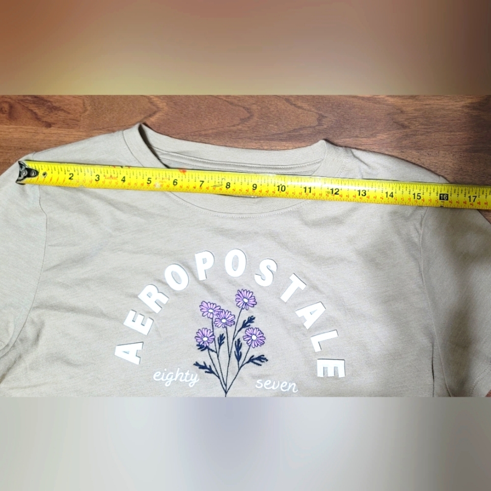 NWT AEROPOSTALE Womens Brown Graphic T-SHIRT L (10-12) - Picture 4 of 10